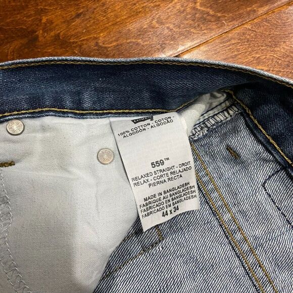 Levi's 559 Y2K Relaxed Straight Leg Denim Blue Jeans Y2K Men's Size 44 x 32 - Picture 7 of 11